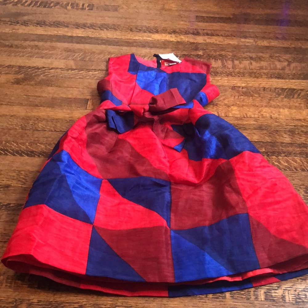 Crewcuts red blue holiday dress